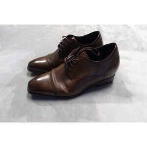 CALTO Y40551 - 3.2 Inches Elevator Height Increase Cap Toe Brown Lace Up Oxford